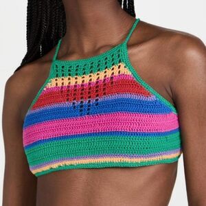 FARM Rio Multicolor Crochet Bikini Top